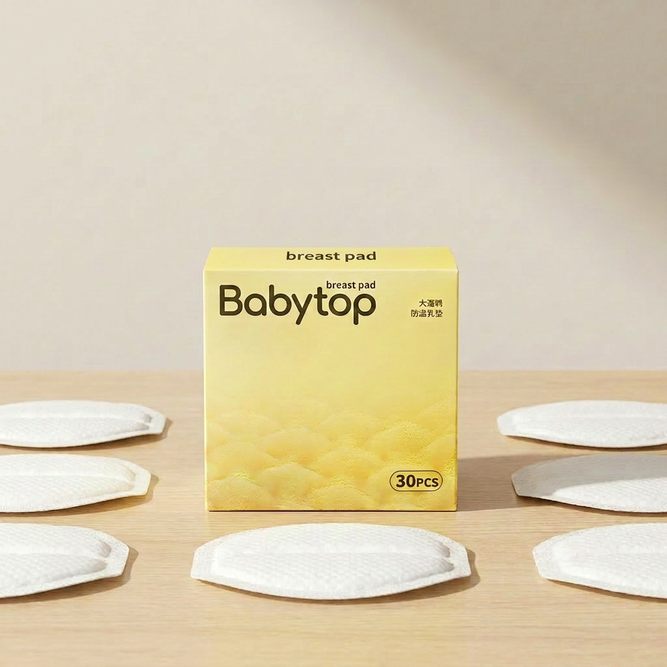 Babytop Comfort Baby Disposable Nursing Pads Stealthy Breast Pads Soft Ultra Thin 2.5mm Non-slip Leak-Proof Breathable 30 Pieces
