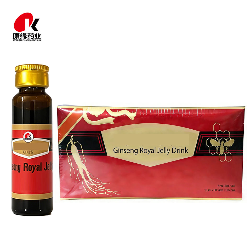 Factory Direct Ginseng Royal Jelly Drink Manufacturer OEM Custom Formula Liquid Supplement Kosher Halal Available