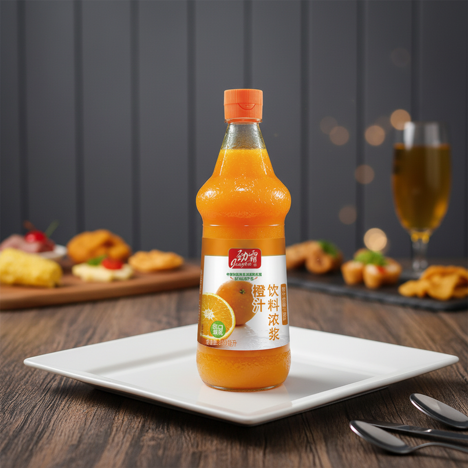 For Restaurant Use Jingba Concentrated Orange Juice, 50% Mediterranean Fruit Pulp, 6 Pack, 840ml