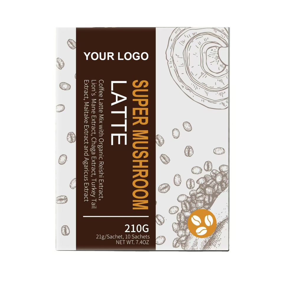 OEM/ODM Organic Certified Top Grade Bitter Taste 7 Super Mushrooms Latte Coffee Box Private Labels Customization