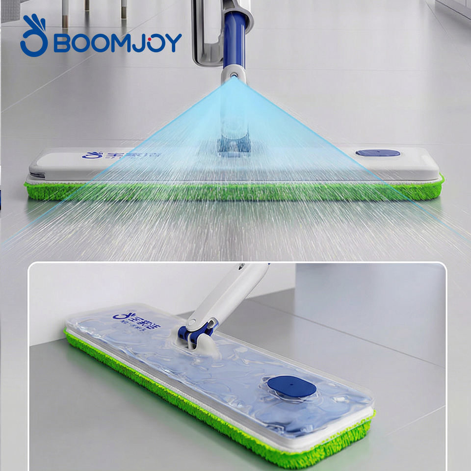 BOOMJOY Rotating Magic Spray Mop with Free Hand 2-in-1 Spray Squeeze Mop Flat Mop Lazy Household Cleaning Tool