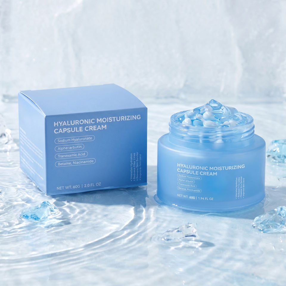 Wholesale Panthenol Collagen Jelly Face Cream Korean Face Moisturizer Firming Anti-Aging Capsule Cream