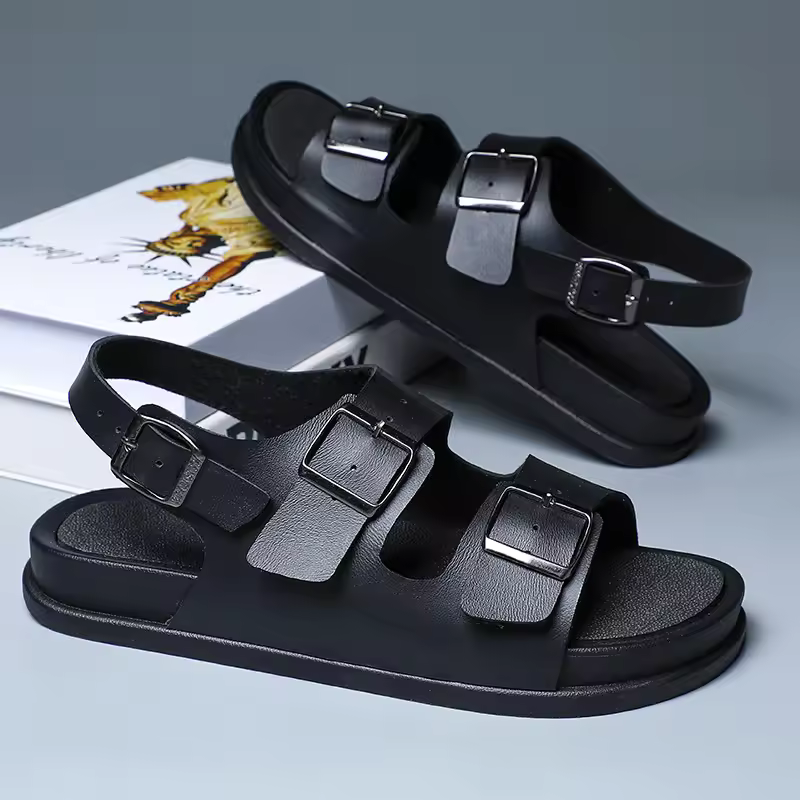 Casual Slippers Men's Summer Outdoor Thick Soled Eva Leather Sandals for Men