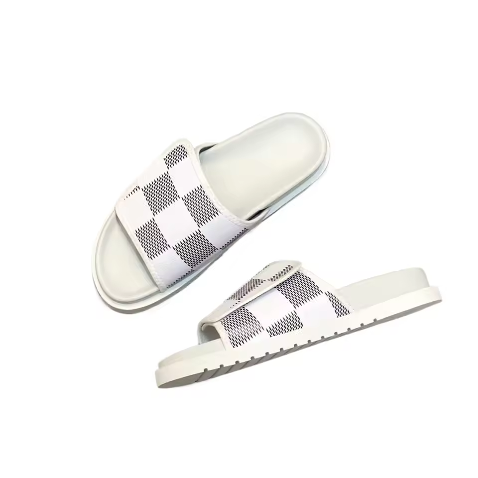 Luxury Genuine Leather Men's Sandals Factory Quickly Ships High Quality Original Designer Slippers