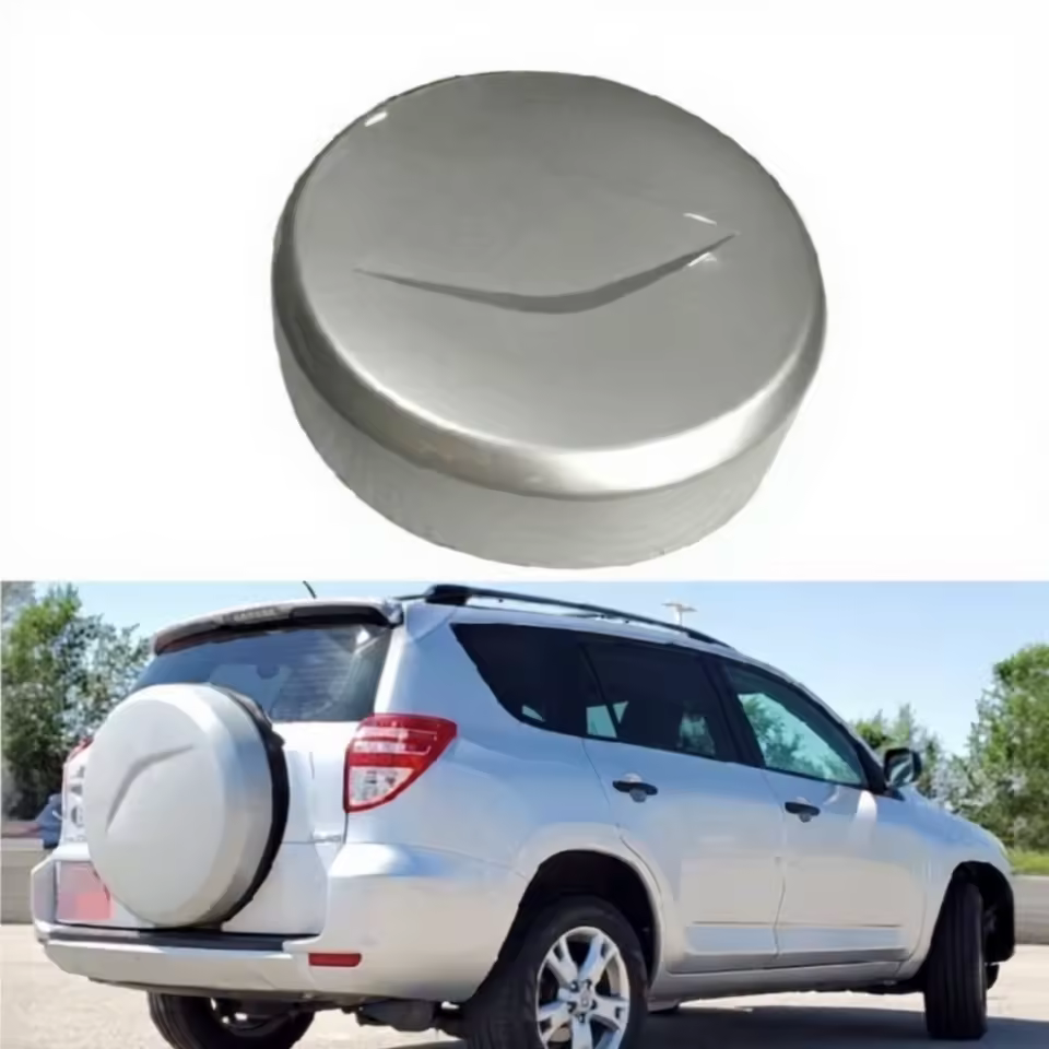 Maictop Car Accessories Spare Wheel Housing Rear Wheel Tyre Cover Back ABS Spare Tire Cover for Rav4  2010-2012