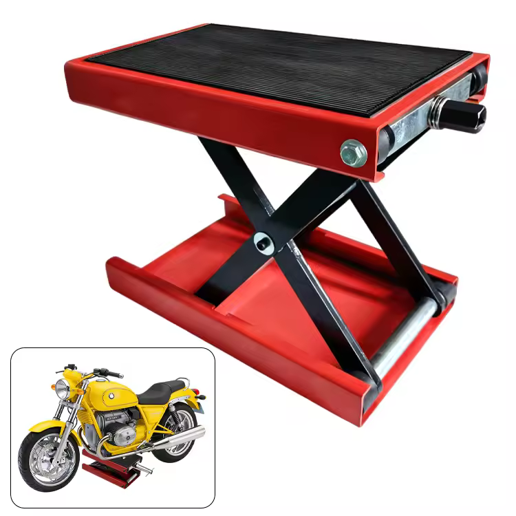 Hoist Stand Bike Scooter Crank Stand Wide Deck Motorcycle Center Scissor Lift Jack Hoist Stand Bikes Motorcycle Scissors Lift