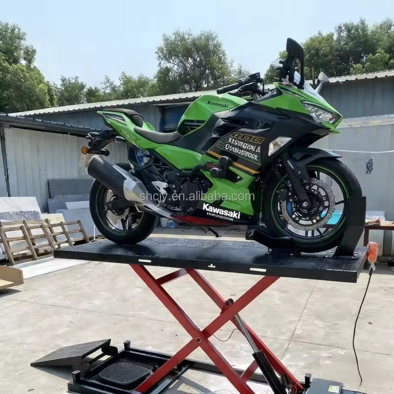 Stock Fast Delivery Motorcycle Lift CE Wholesale OEM Hydraulic Scissor Steel Motorcycle Lifter Table Bed Repair Motorcycle