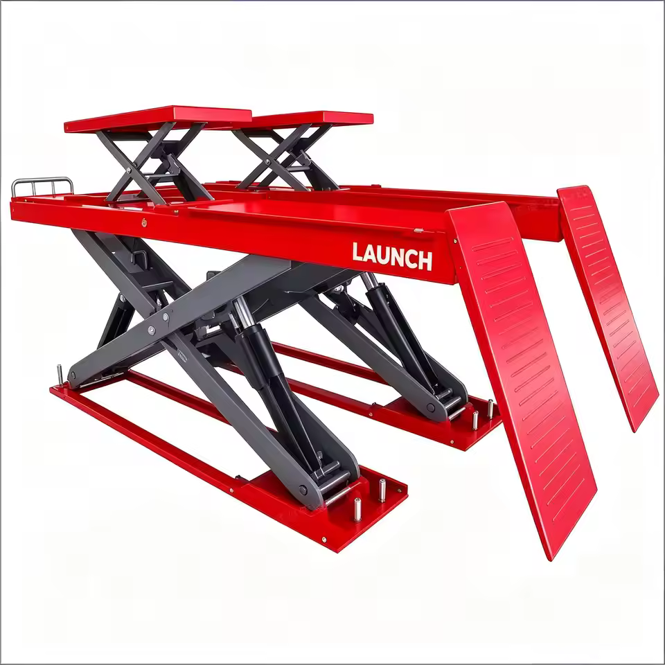 Launch TLT840WAF 4000kg Double Cylinder Scissor Lift Hydraulic Car Lift Motorcycle Underground 220V/380V 1850mm Lift Height