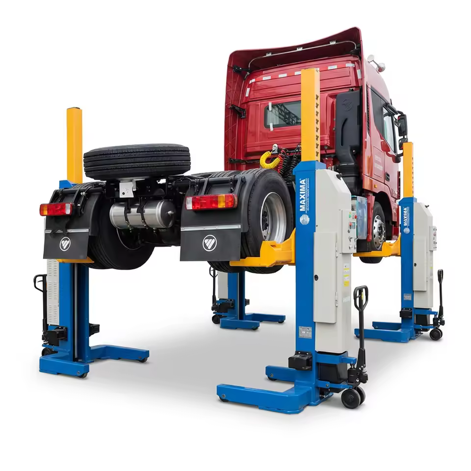 Maxima Wireless Four-Post 8.5T/column Heavy-Duty Mobile Bus Lift FC85W Hydraulic Truck Lift for Truck Repair and Maintenance