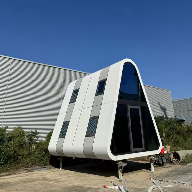 Double-Layer Aluminum Triangular Prefabricated Container House for Families Space Capsules Special Accommodation Houses