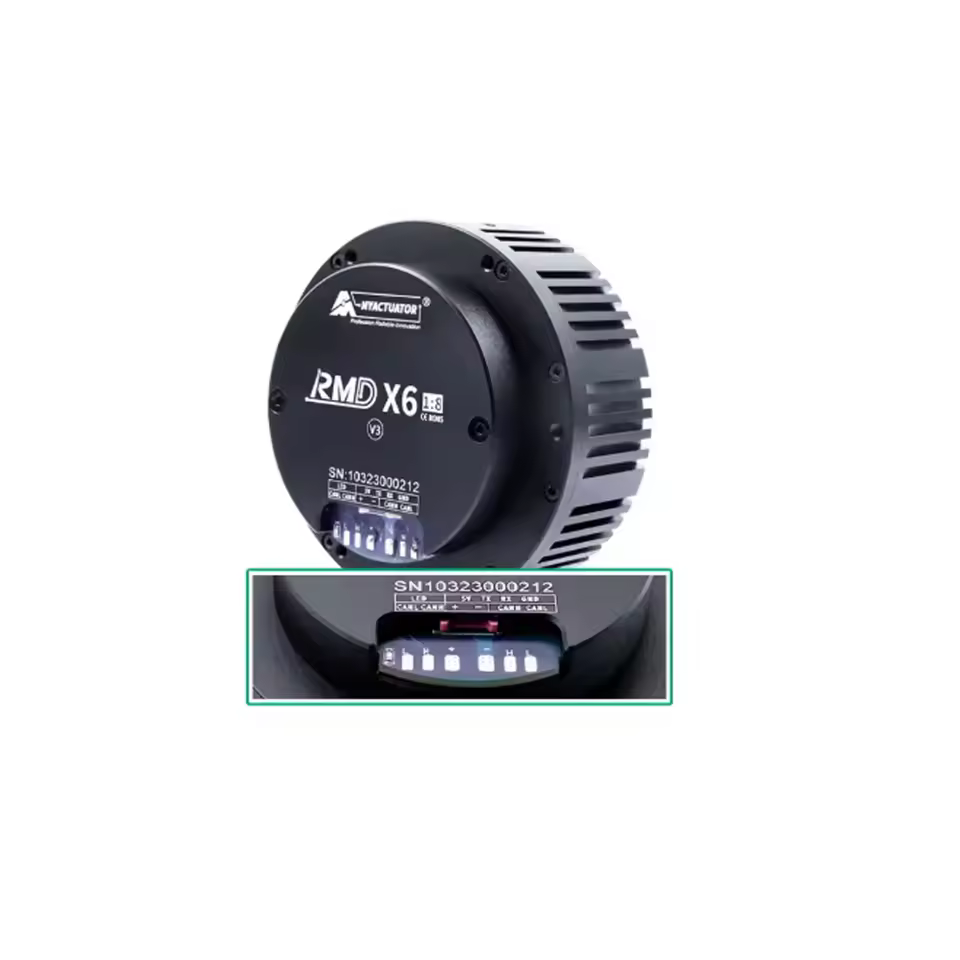 Myactuator RMD-X6 Gear Ratio 1/8 V3 Micro Servo Motor Brushless DC Actuator Planetary Reduce Mobile Robot Flat Servo Motor