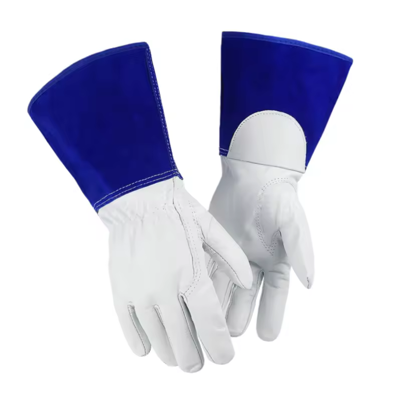 Customized Tig Finger Leather Anti-Slip Durable Flexible Safety Gloves for Electric Welding Work for Welder
