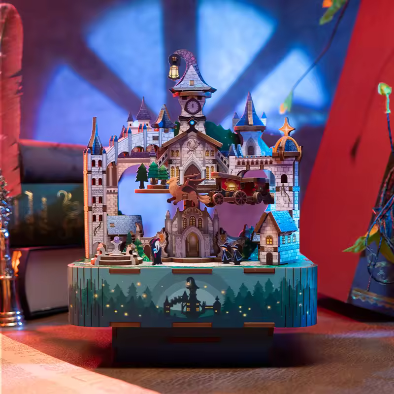 Hot Selling Popular Wholesale 3D Puzzle Enchanted Magical Castle Music Box for Birthday & Christmas Gift Business