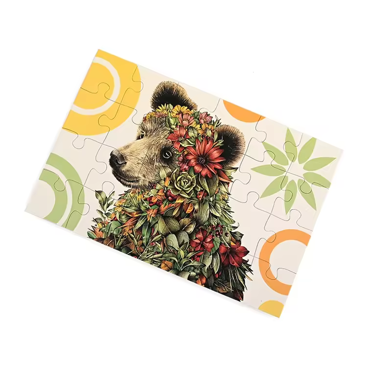 Manufacturer Custom Diy 24 Piece Puzzle Family Intelligence Games Design Children Kids Paper Jigsaw Puzzle for Kids