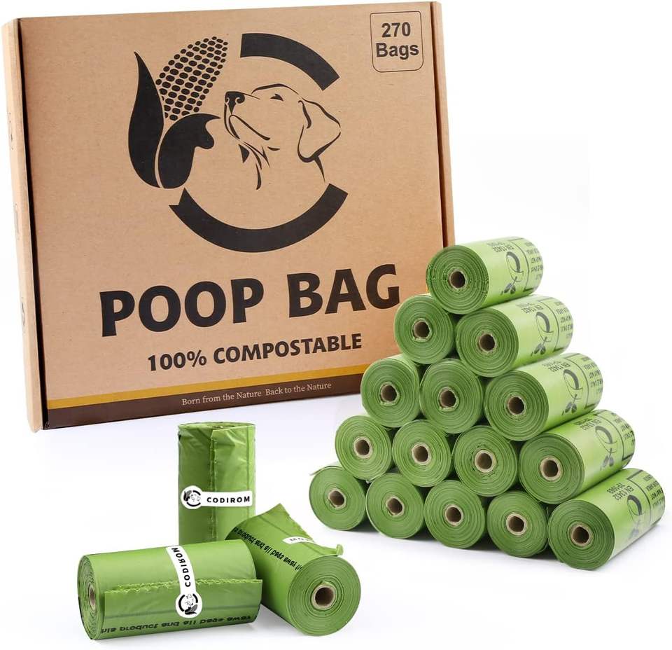 High Quantity EN13432 Corn Starch 100% Biodegradable Compostable Dog Poop Bag