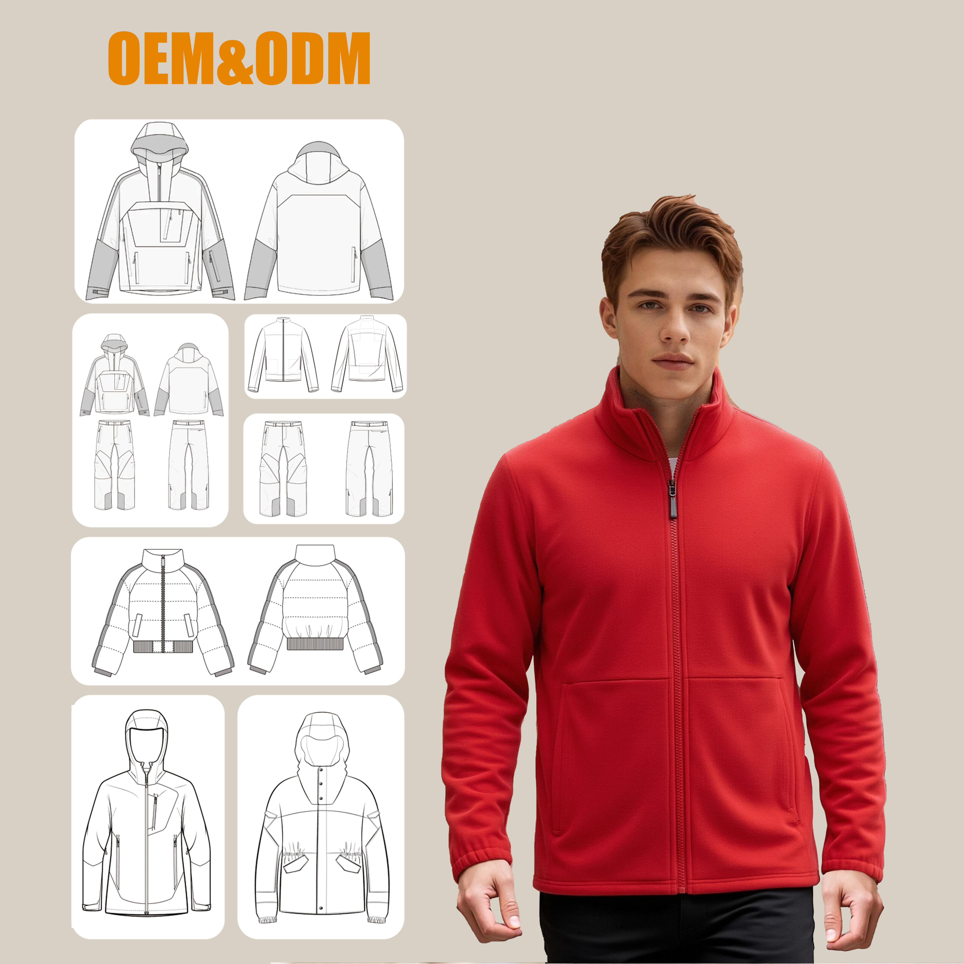 Unisex Micro Polar Fleece Jacket Outdoor Sports Coat